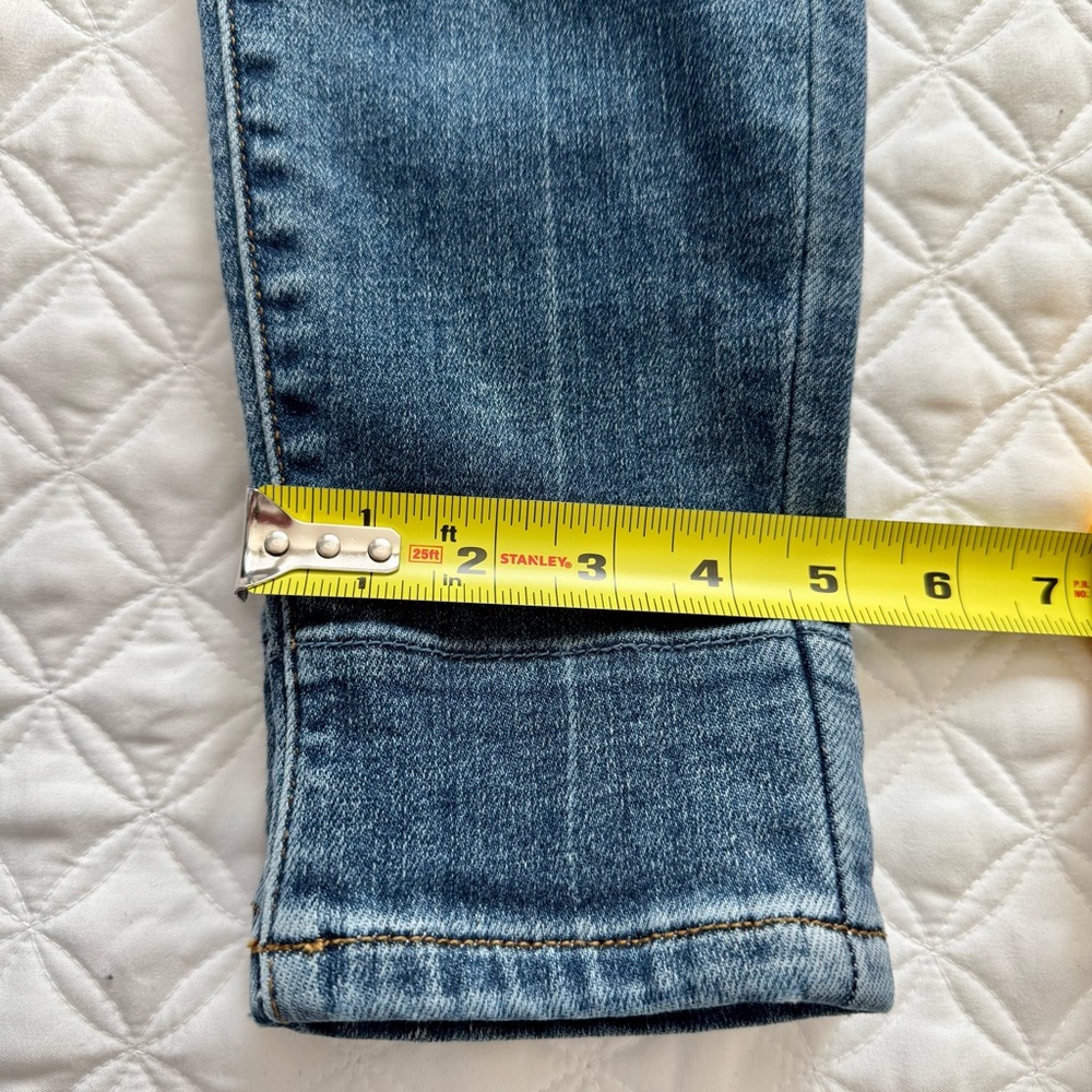 Judy Blue Distressed Skinny Red Buffalo Plaid Denim Blue Jeans Size 9/29 - Picture 13 of 15